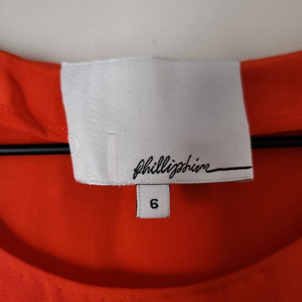3.1 Phillip Lim | 100% Silk Short Sleeve Shift Mini Dress - Size 6 - Picture 12 of 13